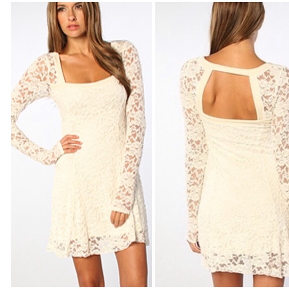Free People Dresses & Skirts - Free People Flirt For You Alabaster Lace Dress